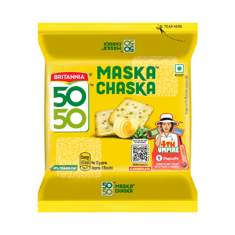 Britannia 50-50 Maska Chaska Biscuits - image 1