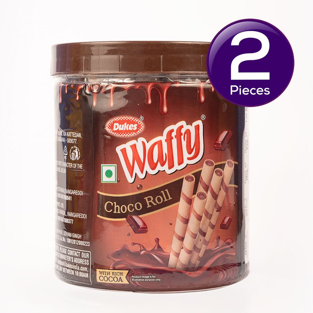 Dukes Waffy Chocolate Wafer Rolls 250 g Combo - image 1
