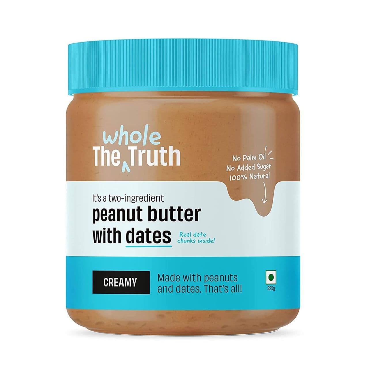 The Whole Truth Peanut Butter With Dates - Creamy No Sugar